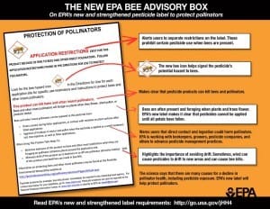 Bee advisory box from EPA