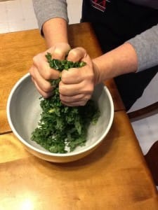 Massaging the kale is the most important step in the recipe.